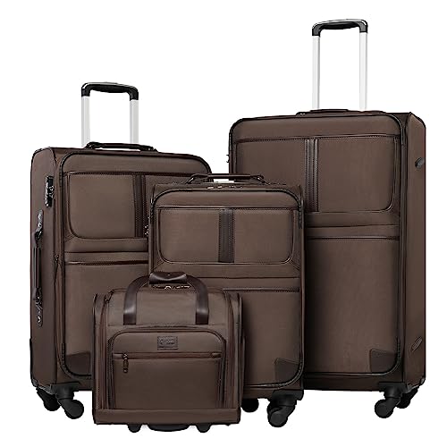 4 Piece Set Expandable Spinner Softshell Luggage W4252