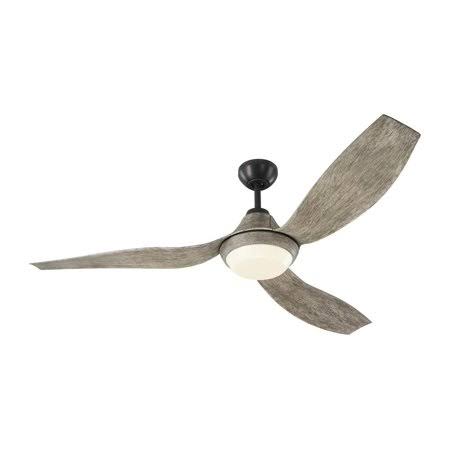 56 inch Ceiling Fan with Remote and Light Kit, Aged Pewter S660