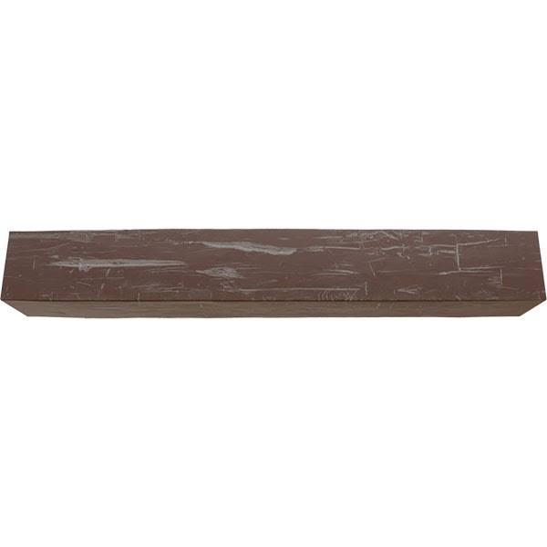 Hand Hewn Faux Wood Fireplace Mantel, Aged Pecan C18876