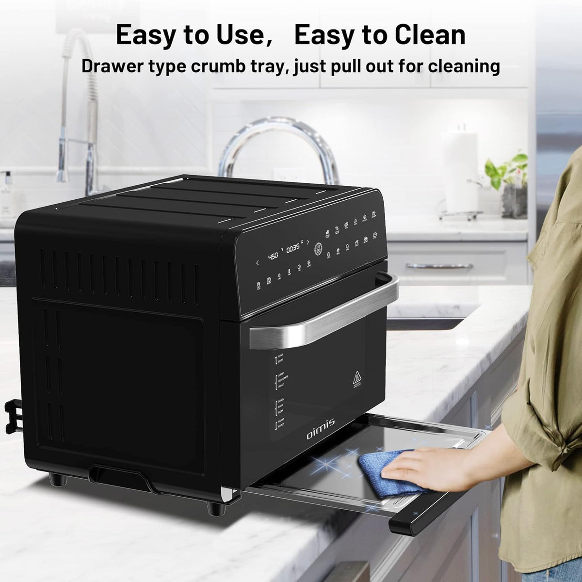 Black 26.5QT Air Fryer Combo Toaster Oven L2224