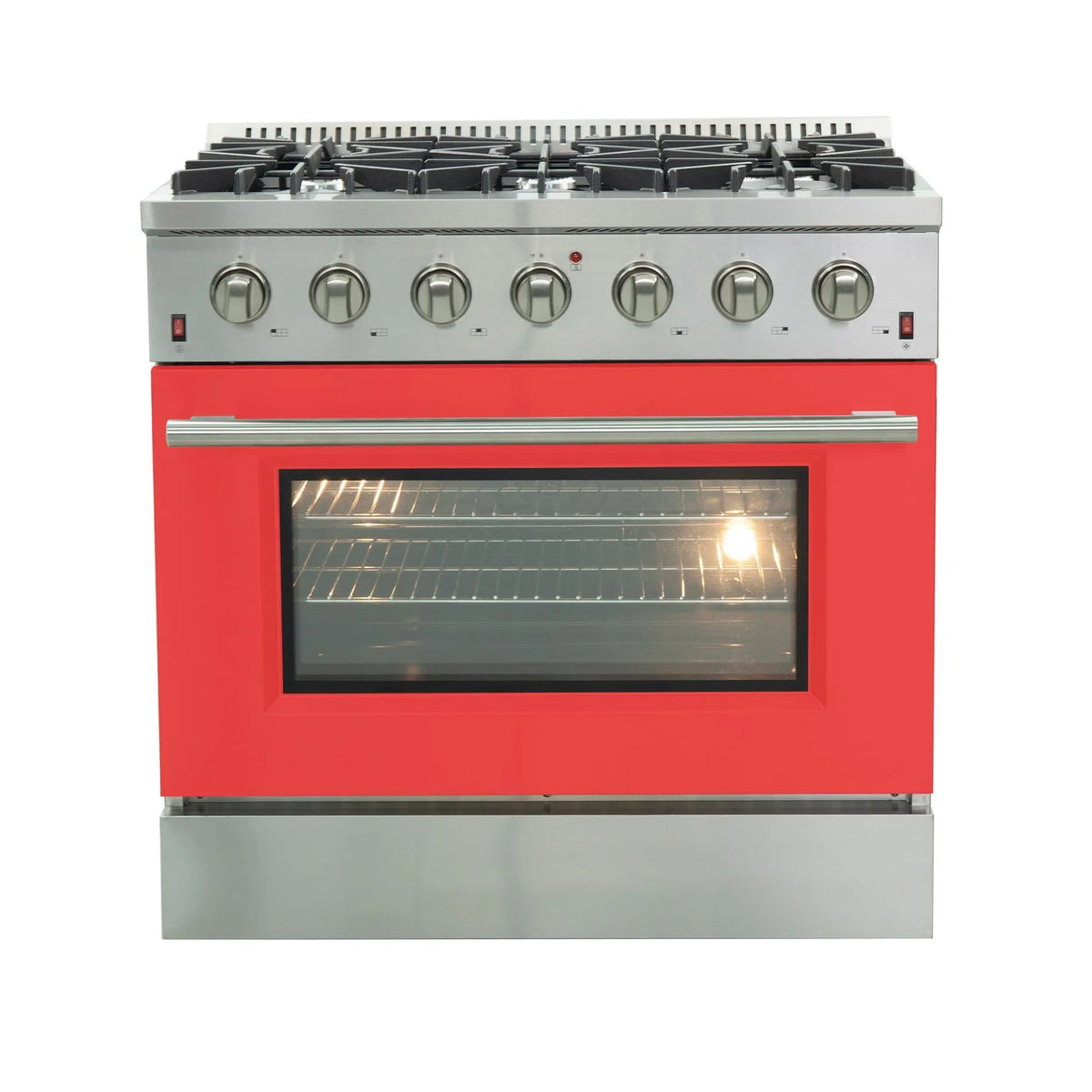 36 Inch Freestanding Gas Range in Red J59688