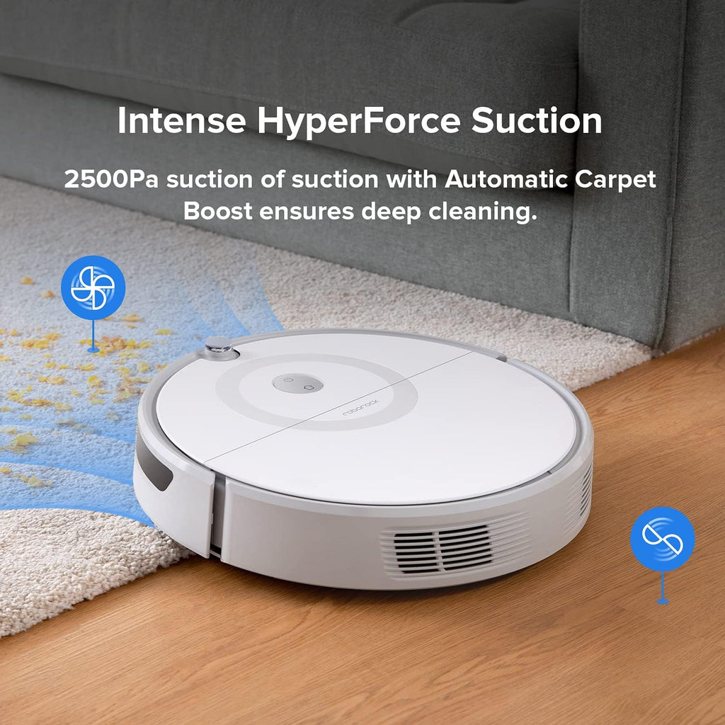 White Robot Vacuum Cleaner with 2500Pa Suction O7237