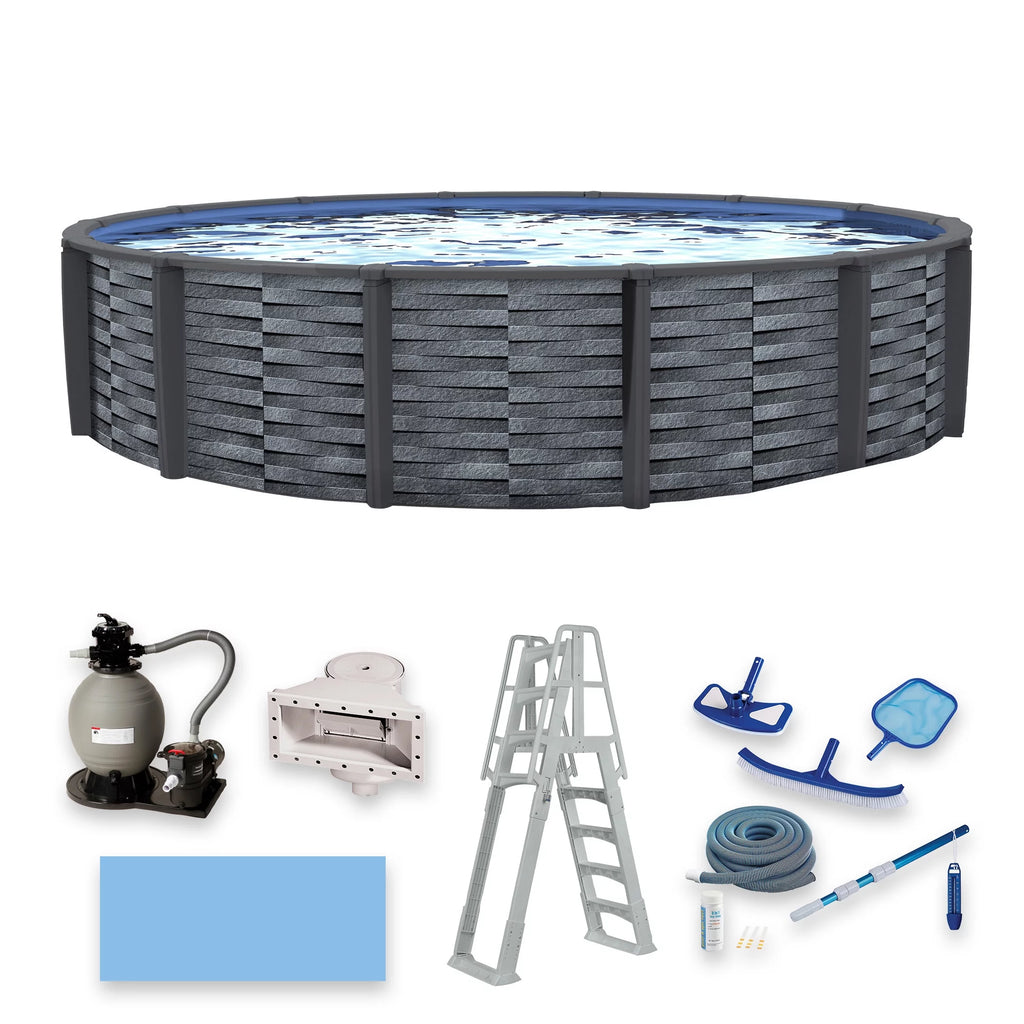15-ft Round 52-in Deep Above Ground Swimming Pool F92341