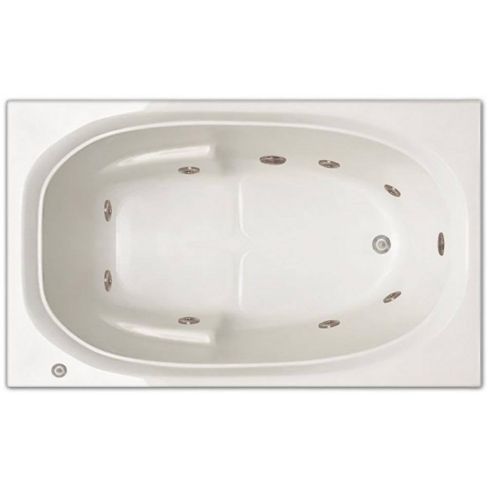 White Drop-In Whirlpool Tub J758