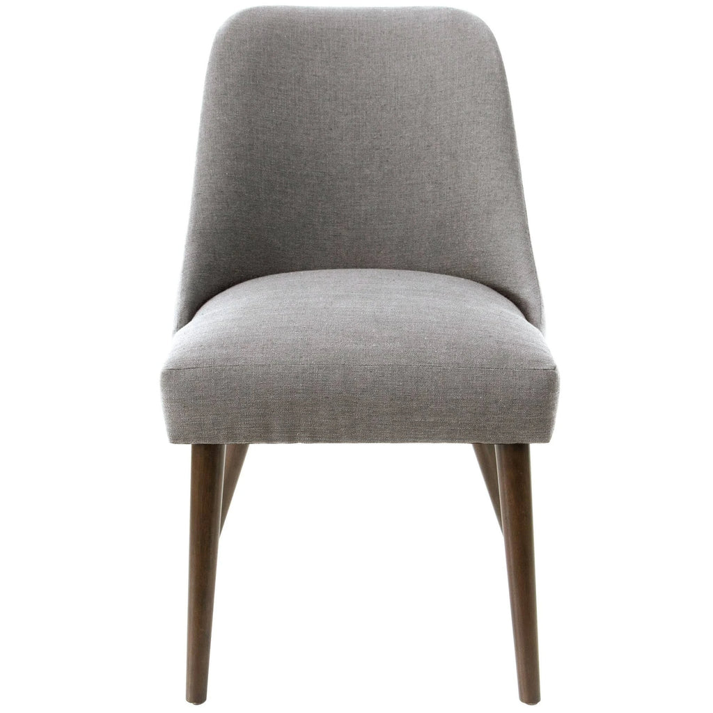 Linen Rounded Back Dining Chair Gray J4630