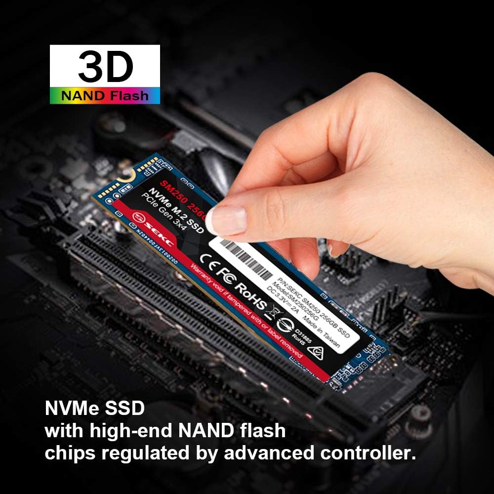256GB NVMe M.2 2280 PCIe Gen 3x4 Internal SSD Pack of 2 E8478