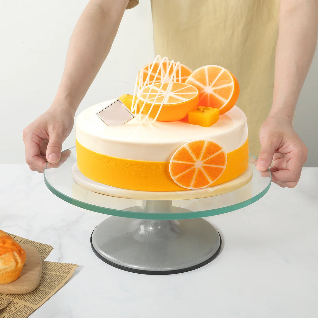 12" Glass Rotating Cake Stand U3545