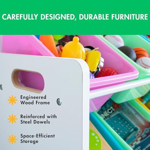 Grey/White 12 Plastic Bin Toy Storage Organizer Q8337