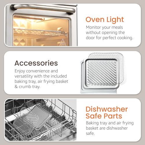 8.5Qt. Air Fryer Oven with Convection, Stainless Steel R685