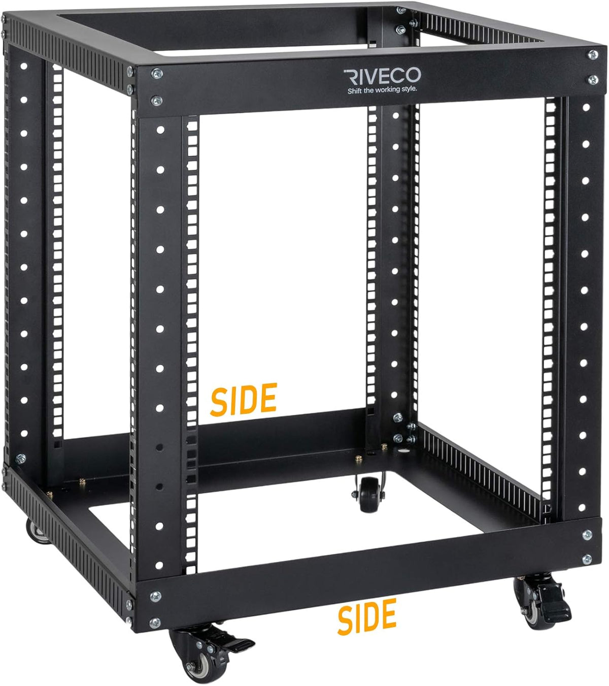 12U Open Frame Server Rack with Casters L117453