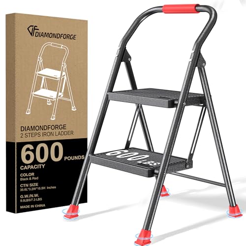 Foldable 3 Step Ladder with Handrails 800Lbs X7338