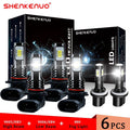 6X LED Headlights Bulbs Kit 6000K L758575