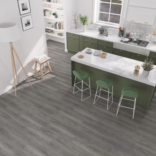 7. 5/16"x48" 5mm Thick Interlocking Click Lock Waterproof Luxury Vinyl Flooring Planks X6722