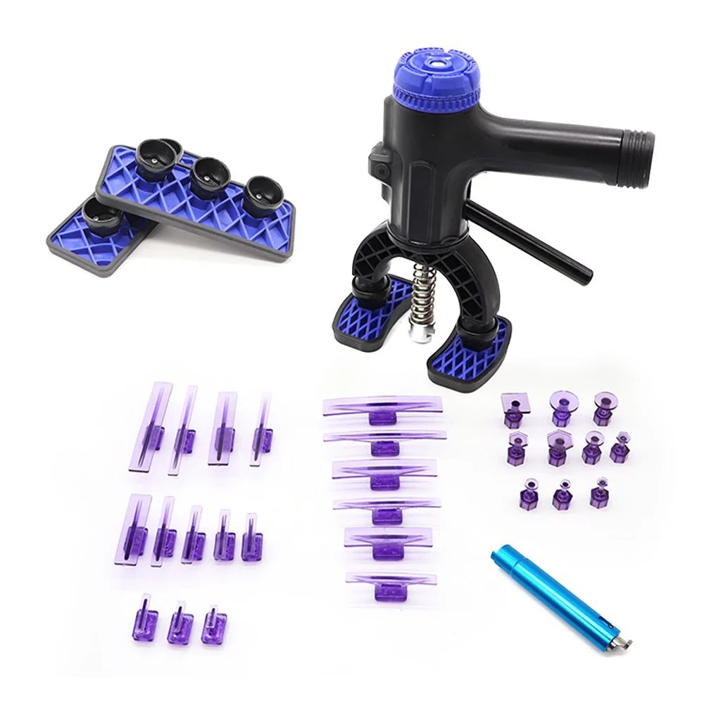 360° Adjustable Paintless Dent Removal Tool with 28 Glue Puller Tabs T240