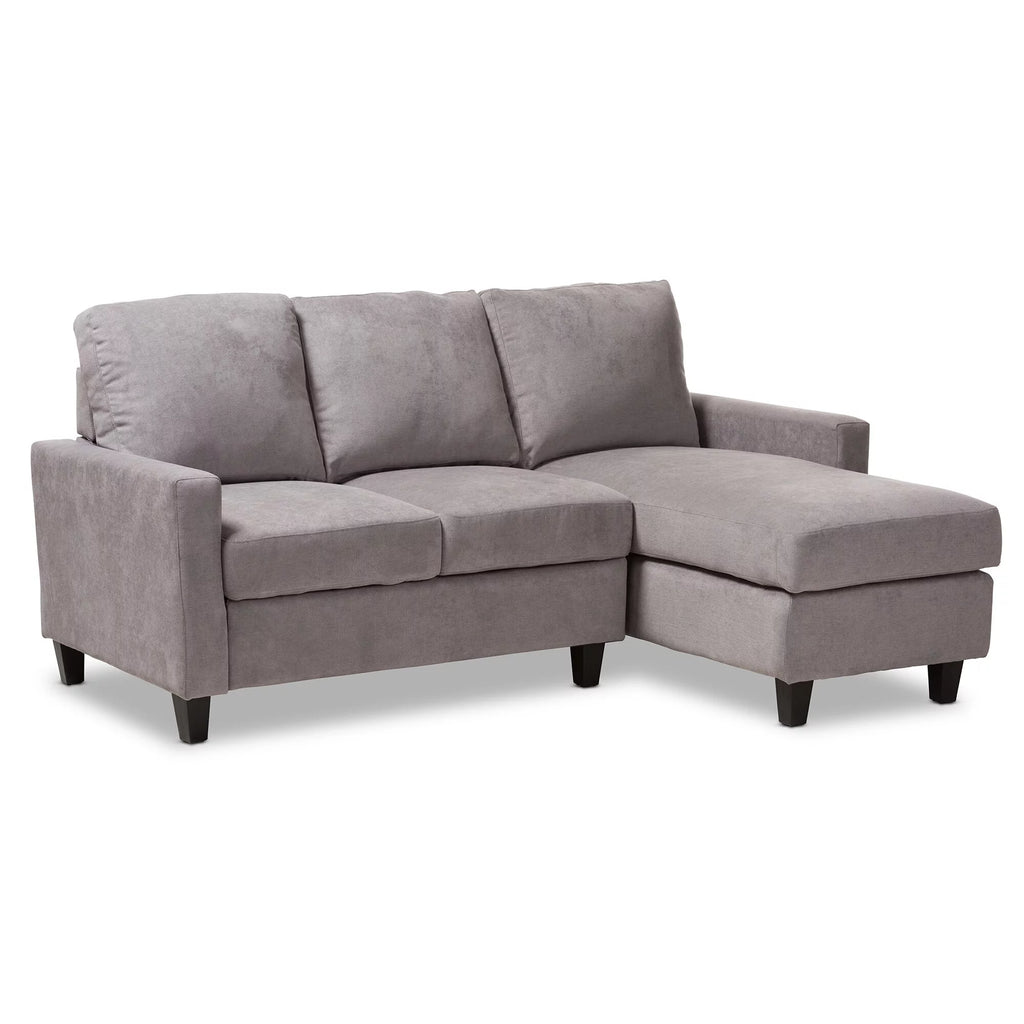 Modern Fabric Upholstered Reversible Sectional Sofa N8219