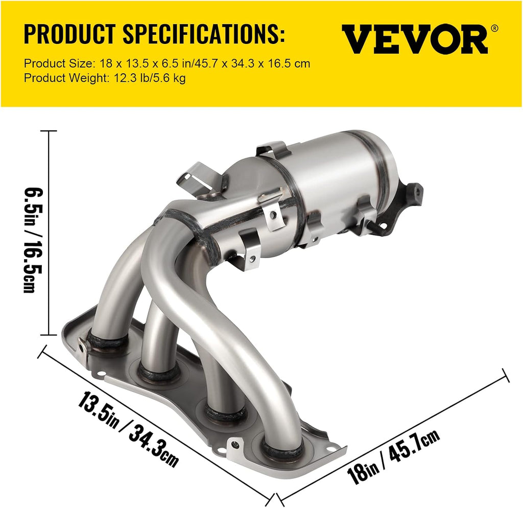 Catalytic Converter Stainless Steel with Gasket Kit Exhaust Manifold D428331
