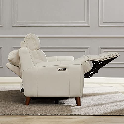 Vanilla Top Grain Leather Power Recline Sofa O622