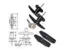 Pair Set Truck Cap Locking T-Handles with Dust Covers N66006