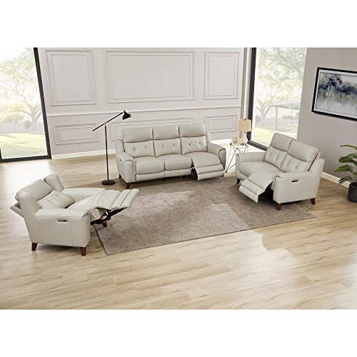 Vanilla Top Grain Leather Power Recline Sofa O622