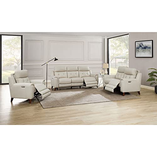 Vanilla Top Grain Leather Power Recline Sofa O622