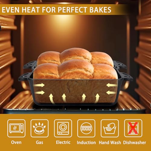 Cast Iron 9x5 Inch Loaf Pan with Lid 2 Piece Set G7321