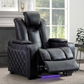 Brown Faux Leather Power Recliner Chair with Adjustable Headrest Z155969