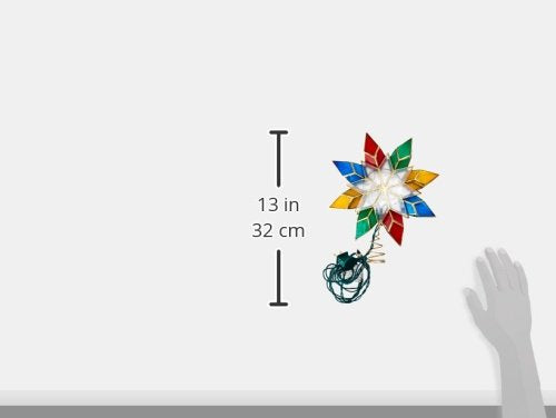 10-Light Multi-Color Capiz Star Tree Topper J7121