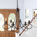 Polished Nickel 6-Light Candle-Style Chandelier A184