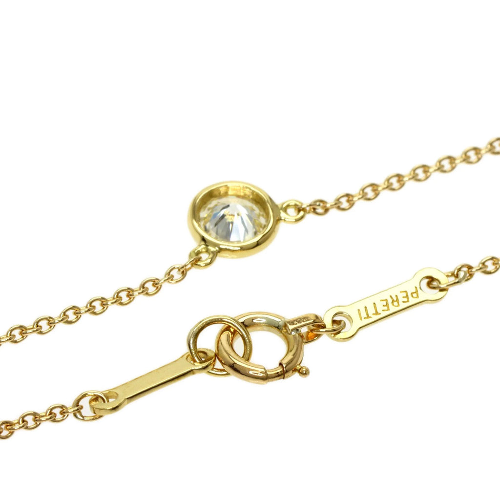 Tiffany diamond necklace K18 yellow gold U1541