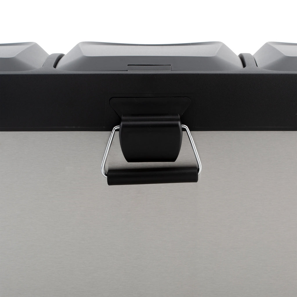 45 Liter 3 Compartment Stainless Recycle Bin O70272