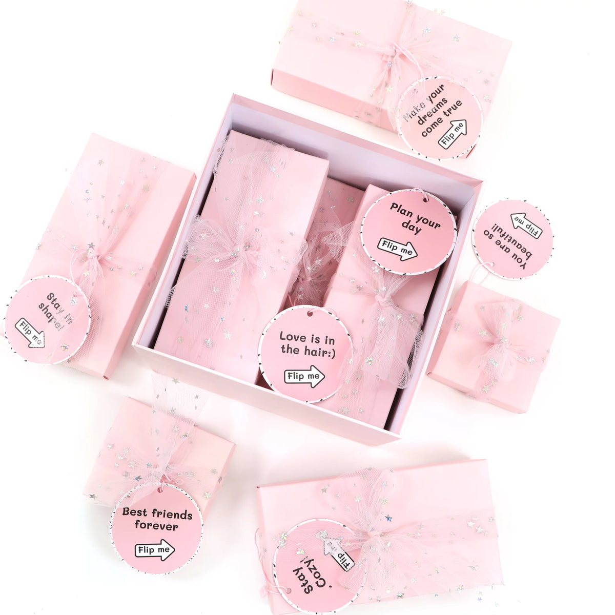 Pink 8 Wrapped Gifts in 1 Box U43810