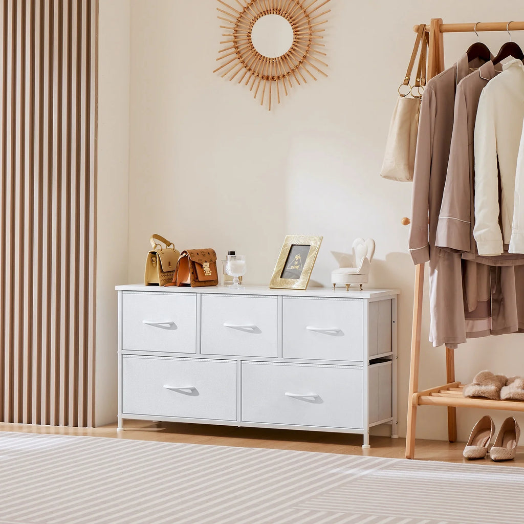 Gray 9 Drawer Fabric Storage Dresser X41718