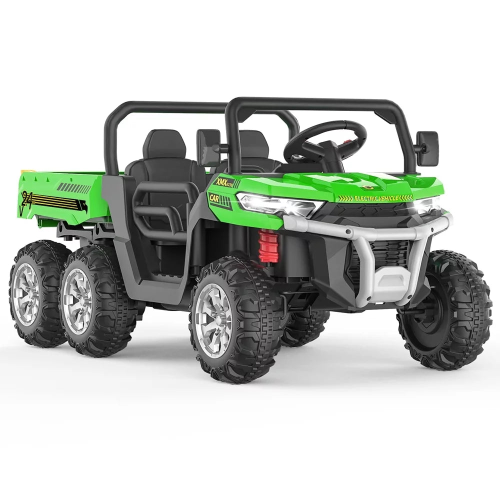 Remote Control Electric UTV, 2 Seater, 6 Wheels Ride On Dump Truck, Blue Z52035