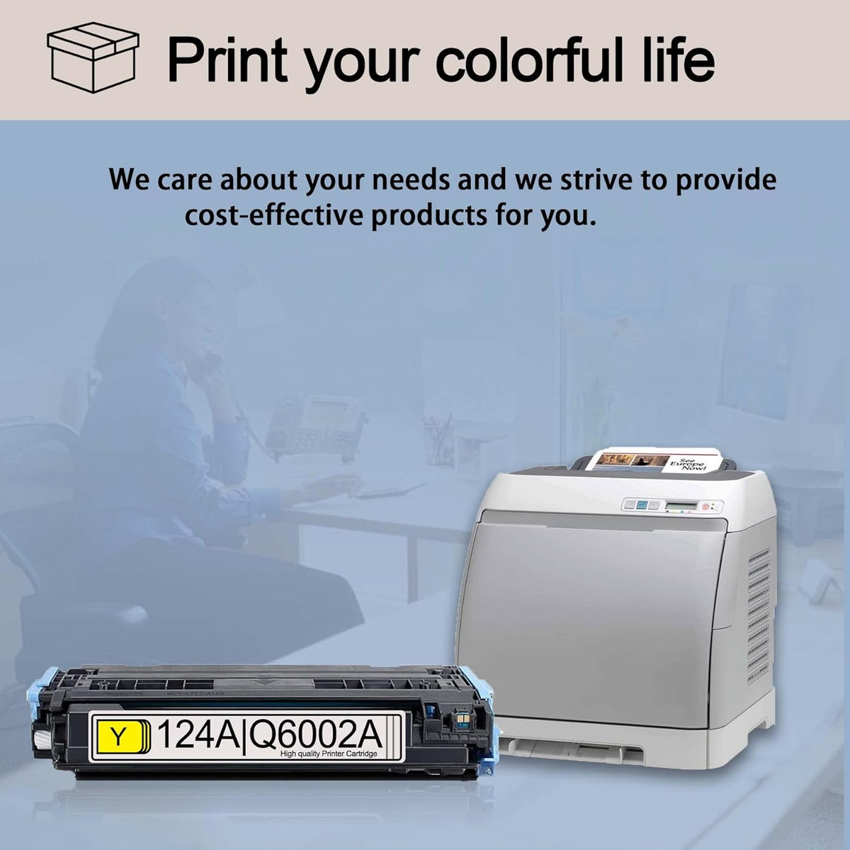 1 Pack Yellow Toner Cartridge for HP Printers U19243