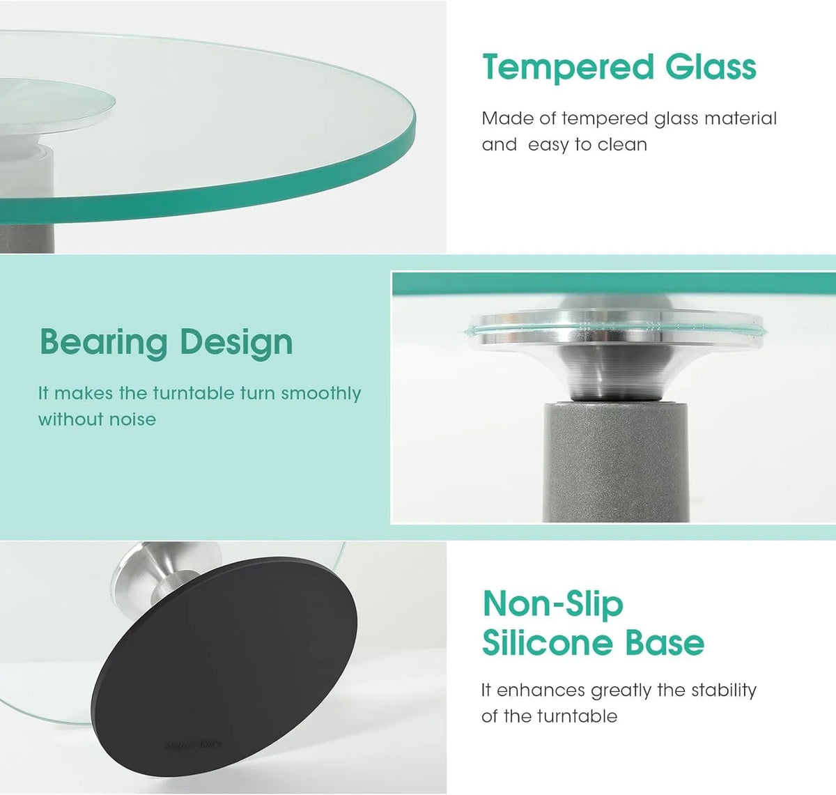 12" Glass Rotating Cake Stand U3545