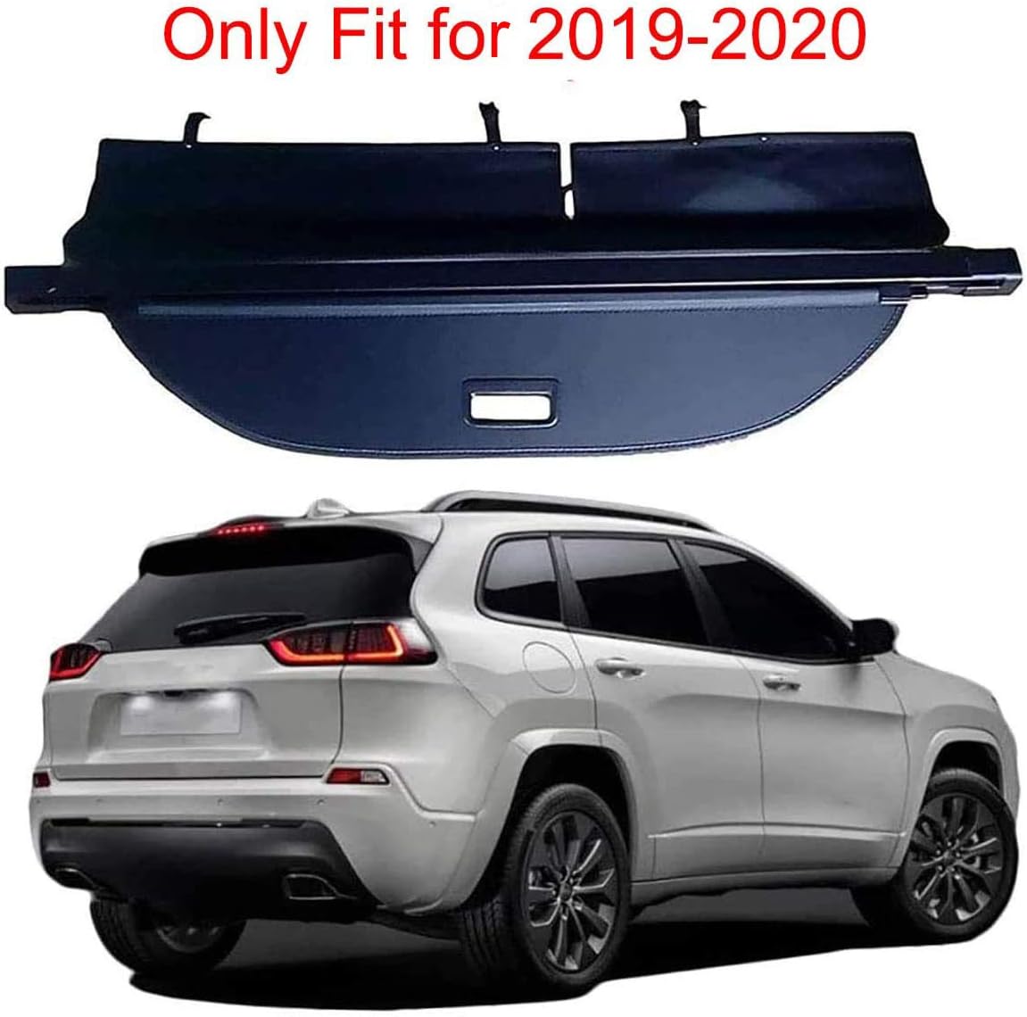 Black Retractable Cargo Cover for Jeep Cherokee K806