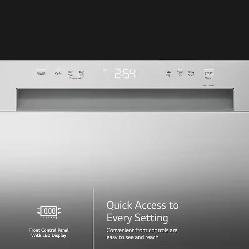 Front Control Dishwasher with Stainless Steel Tub K621
