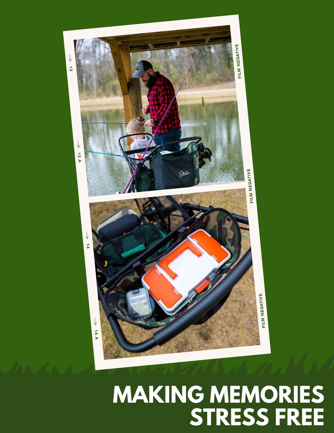 Compact Collapsible Fishing Cart with Oversized Wheels R9599
