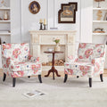 Set of 2 Upholstered Accent Chair with Wooden Legs F20465