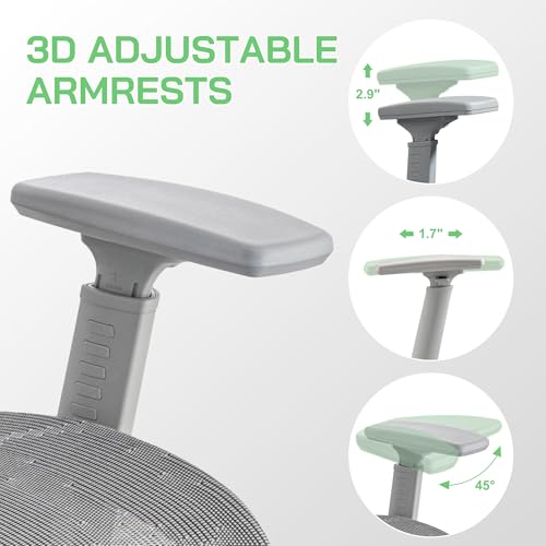 Ergonomic Mesh Office Chair with Footrest and Lumbar Support U814817