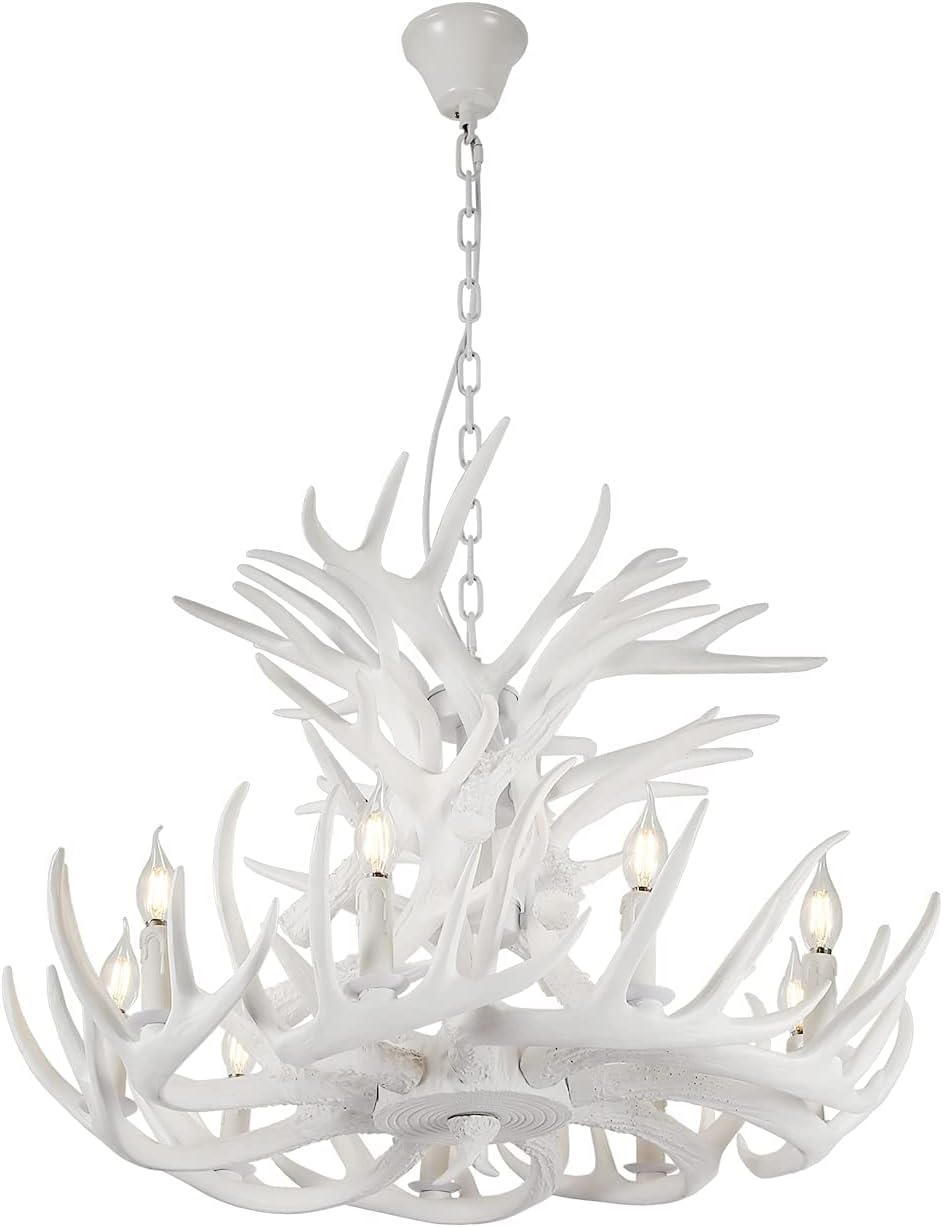 White Antler Chandelier L145305