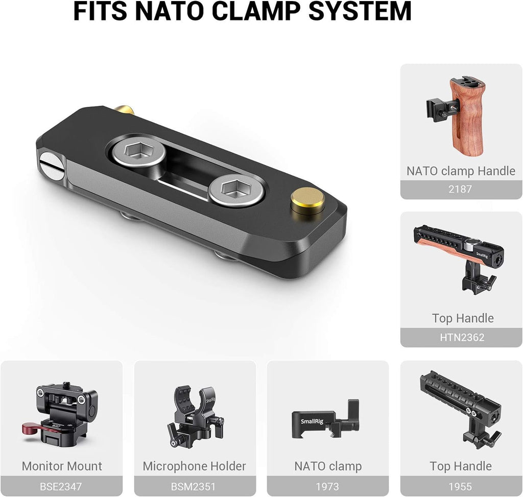 Universal Low-Profile Quick Release NATO Rail 50mm with 1/4'' Screws H2843