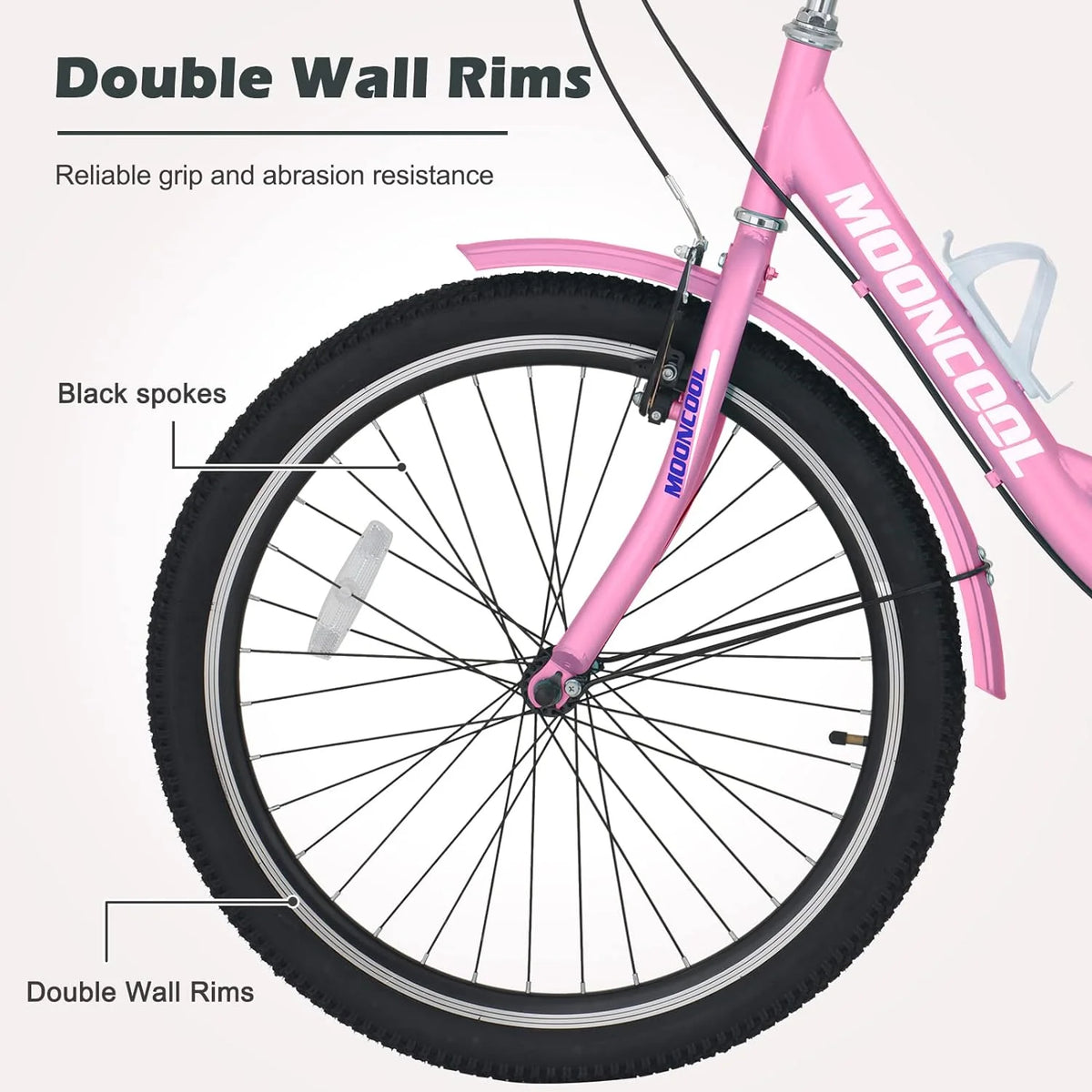 Adult Tricycle 24 inch 7 Speed 3 Wheel Bike with Large Size Basket E998