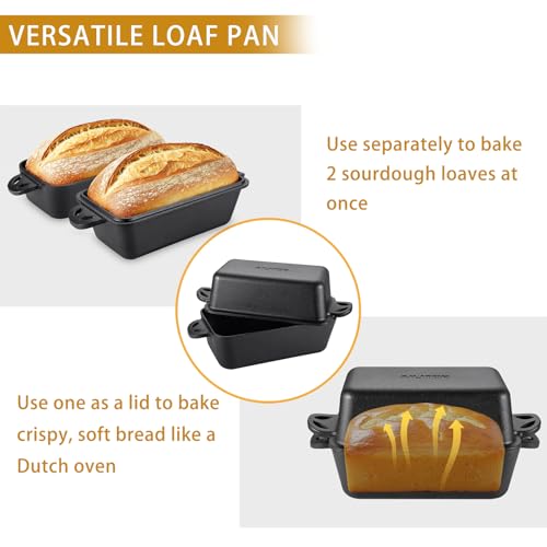 Cast Iron 9x5 Inch Loaf Pan with Lid 2 Piece Set G7321