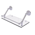 Floating Glass Shelf with Gallery Rail 18 Inch I90525