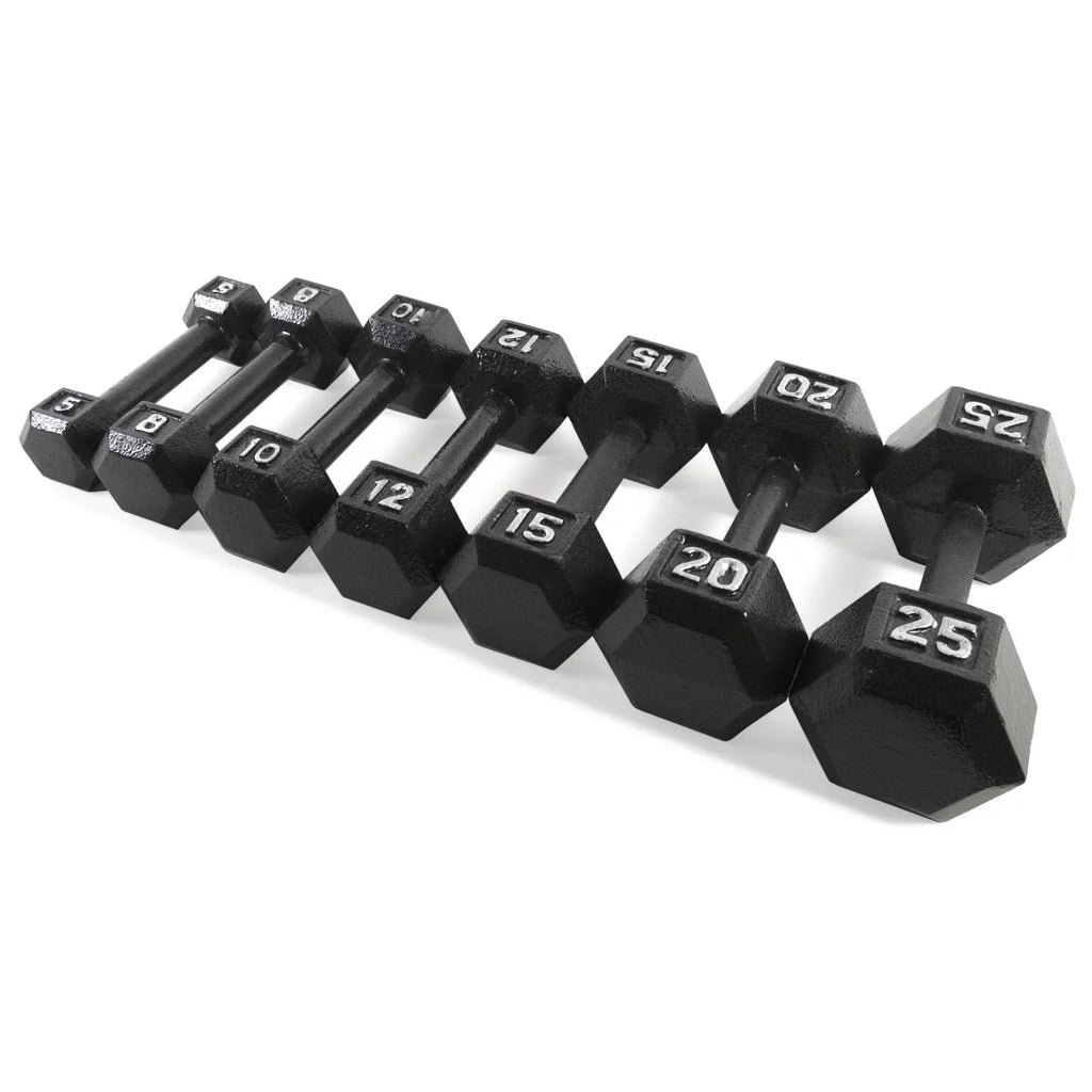 CAP CAST IRON HEX DUMBBELL, BLACK, Single L366