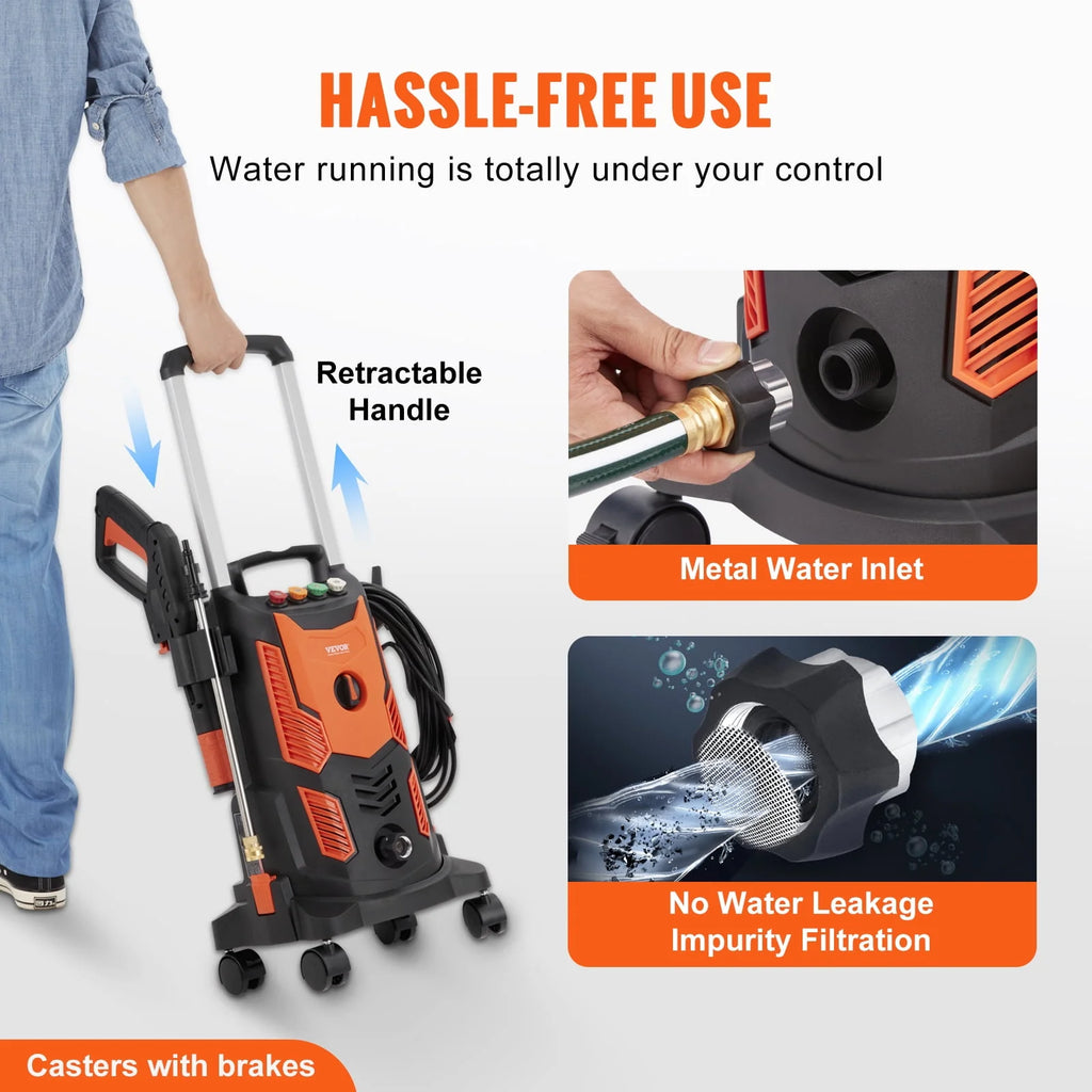 Electric Pressure Washer 2300 PSI 1.9 GPM Cold Water Wheeled Y655303
