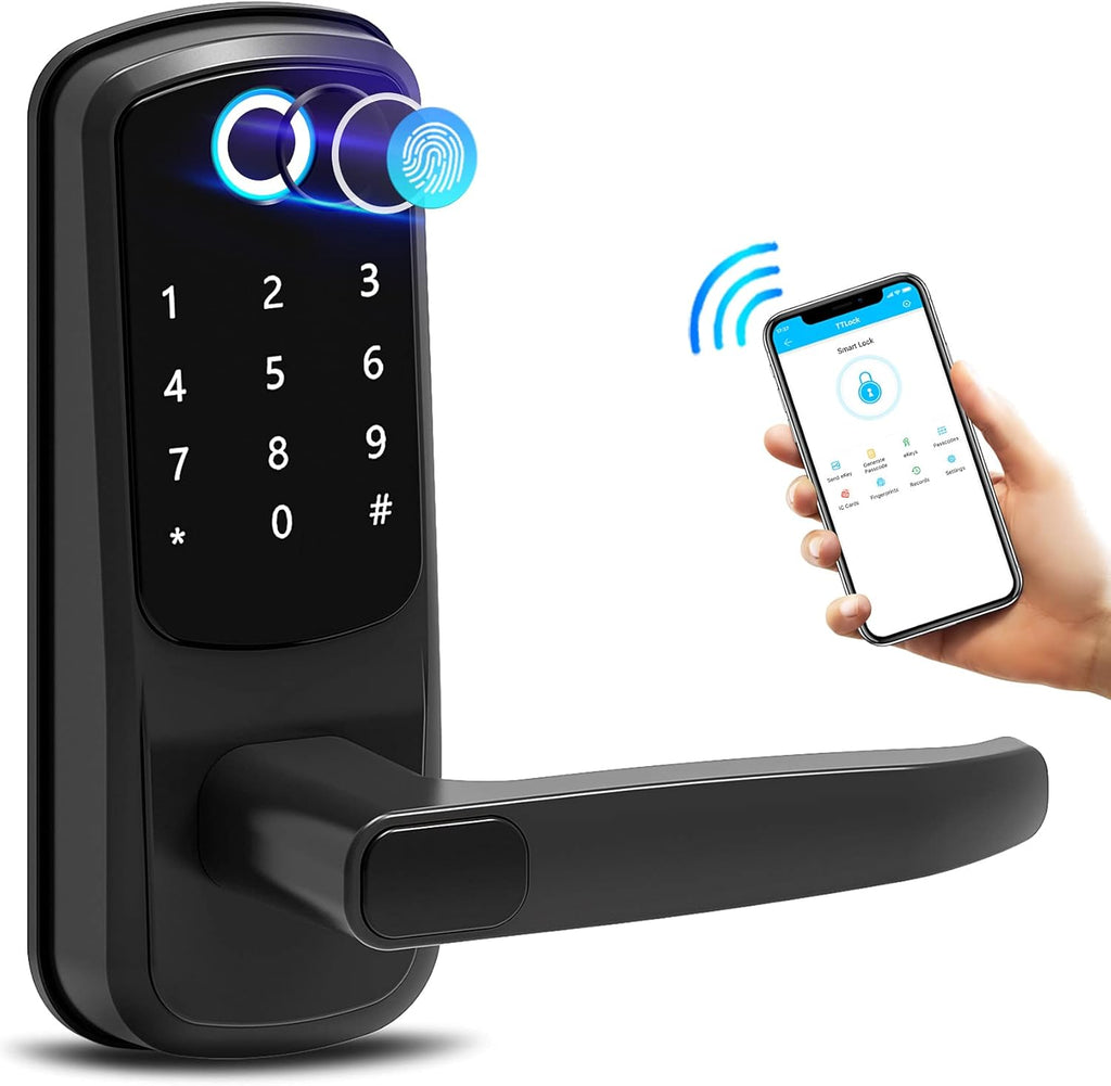 Fingerprint Door Lock Smart Lock with App Code Key and IC Card F836