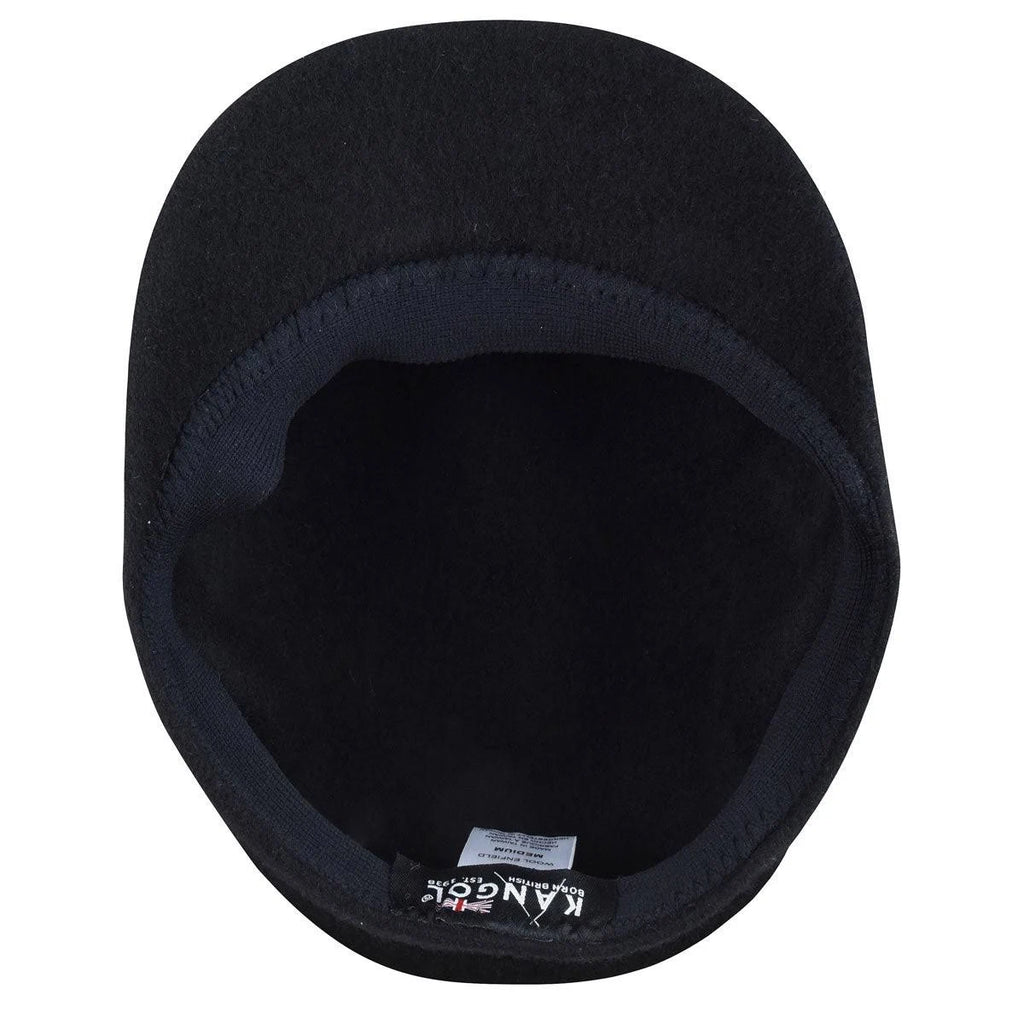 Black Wool Fiddler Cap D24161