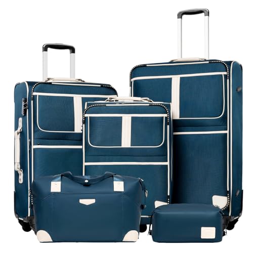 4 Piece Set Expandable Spinner Softshell Luggage W4252